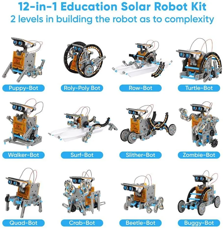 12 In 1 Solar Educational Robot Kit