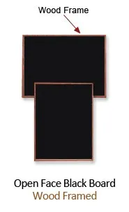 18x18 Wood Framed Black Dry Erase Marker Boards