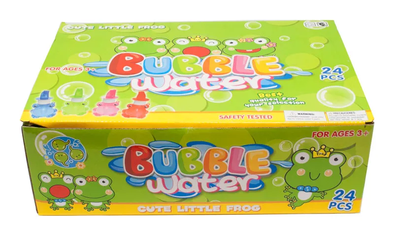 24 PC Frog shaped Bubbles Blower with Whistle