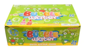 24 PC Frog shaped Bubbles Blower with Whistle