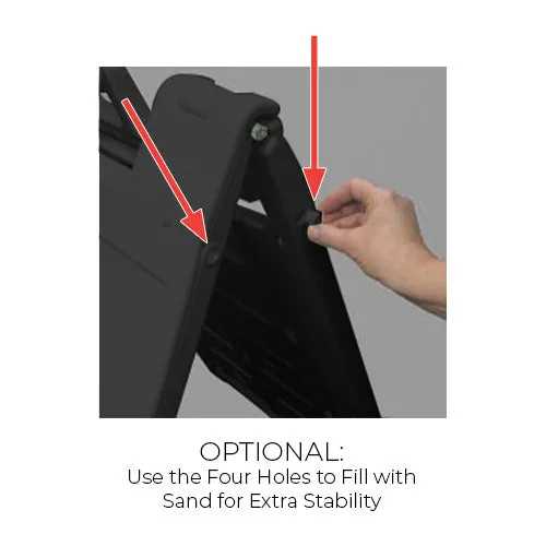 24x36 Two Sided Outdoor Black Plastic A-Frame Stand with Black Dry Erase Boards