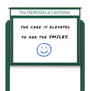 36" x 36" Viewable Area Magnetic White Dry Erase Board Outdoor Message Center with Header and Posts (Single Door)