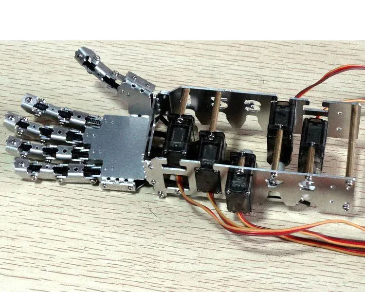 5 Dof Metal Hand Palm Bionic Mechanical Finger Humanoid Robot 5 Axis Small Servo Manipulator Gripper Claw DIY STEM Toy Parts