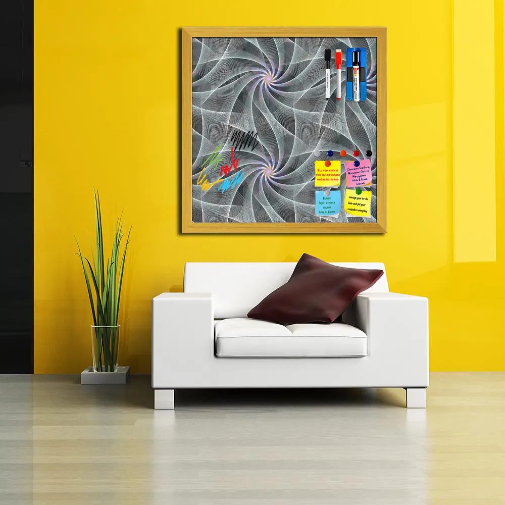 Abstract Fractal Pattern D2 Framed Magnetic Dry Erase Board | Combo with Magnet Buttons & Markers