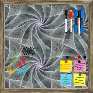 Abstract Fractal Pattern D2 Framed Magnetic Dry Erase Board | Combo with Magnet Buttons & Markers