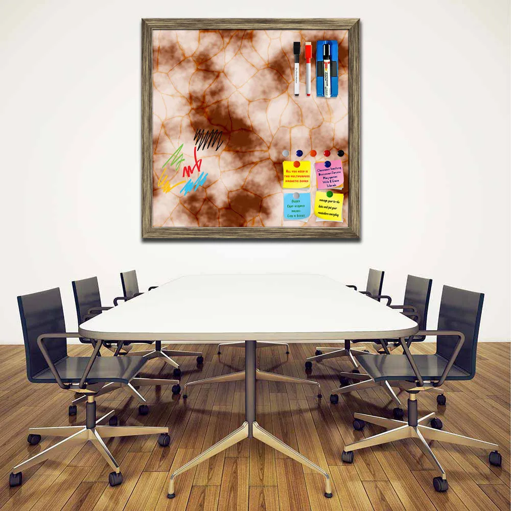 Abstract Marble Generated Texture D2 Framed Magnetic Dry Erase Board | Combo with Magnet Buttons & Markers