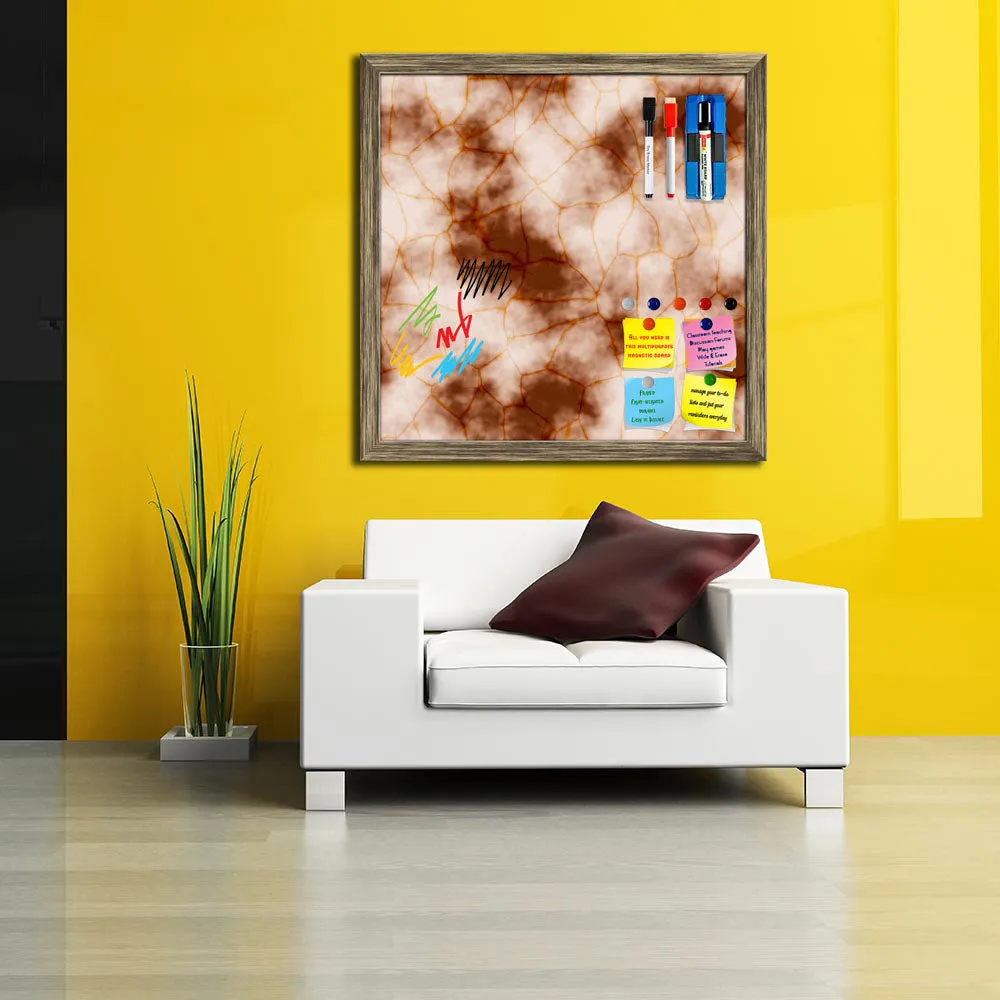 Abstract Marble Generated Texture D2 Framed Magnetic Dry Erase Board | Combo with Magnet Buttons & Markers