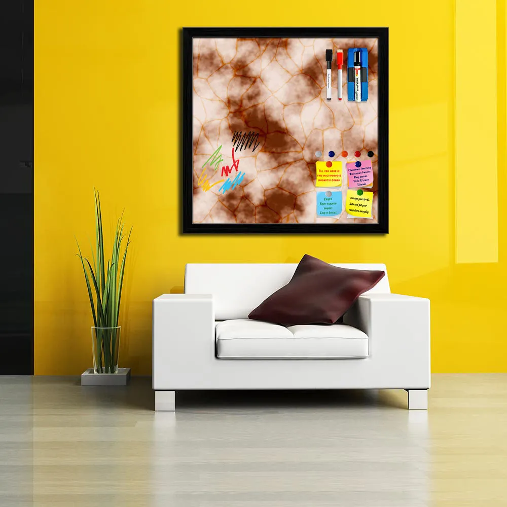 Abstract Marble Generated Texture D2 Framed Magnetic Dry Erase Board | Combo with Magnet Buttons & Markers