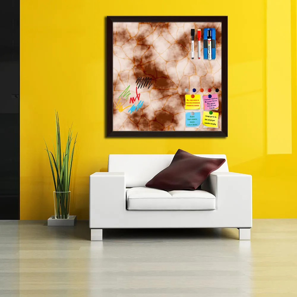 Abstract Marble Generated Texture D2 Framed Magnetic Dry Erase Board | Combo with Magnet Buttons & Markers