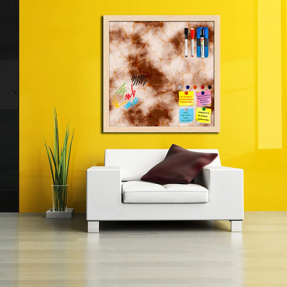 Abstract Marble Generated Texture D2 Framed Magnetic Dry Erase Board | Combo with Magnet Buttons & Markers