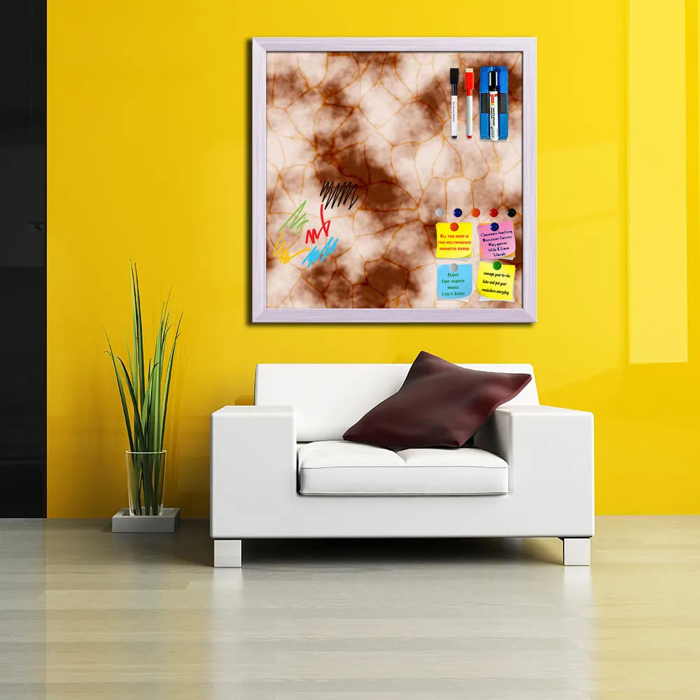 Abstract Marble Generated Texture D2 Framed Magnetic Dry Erase Board | Combo with Magnet Buttons & Markers