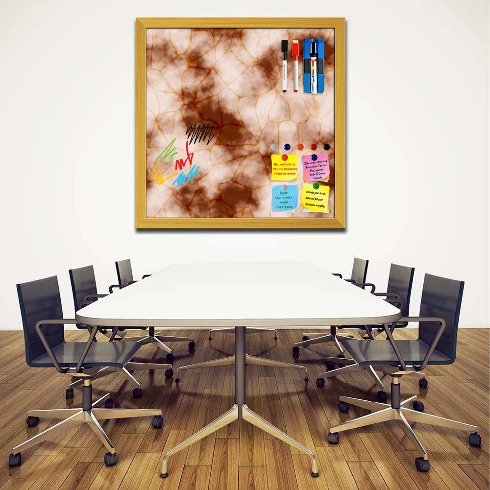 Abstract Marble Generated Texture D2 Framed Magnetic Dry Erase Board | Combo with Magnet Buttons & Markers