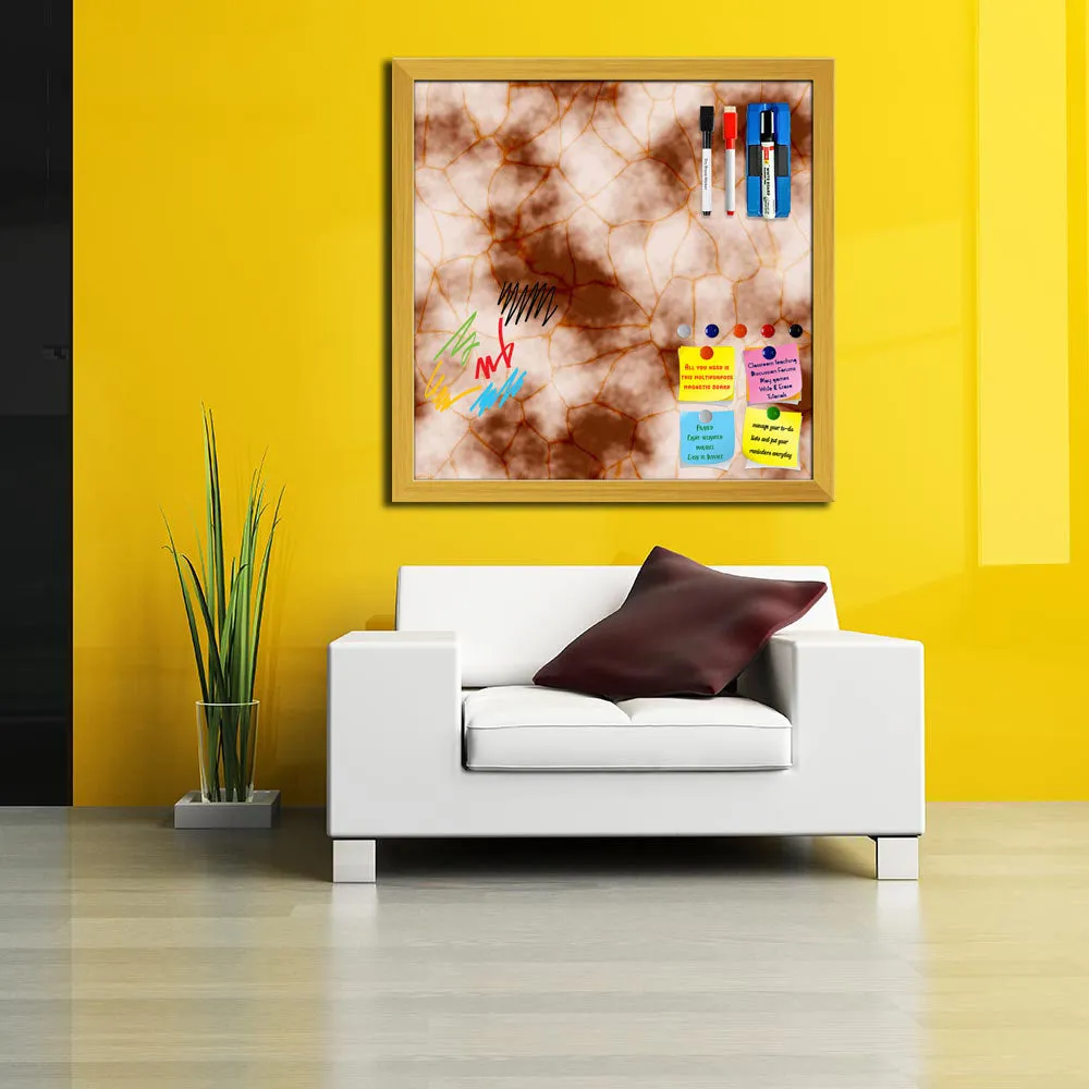 Abstract Marble Generated Texture D2 Framed Magnetic Dry Erase Board | Combo with Magnet Buttons & Markers