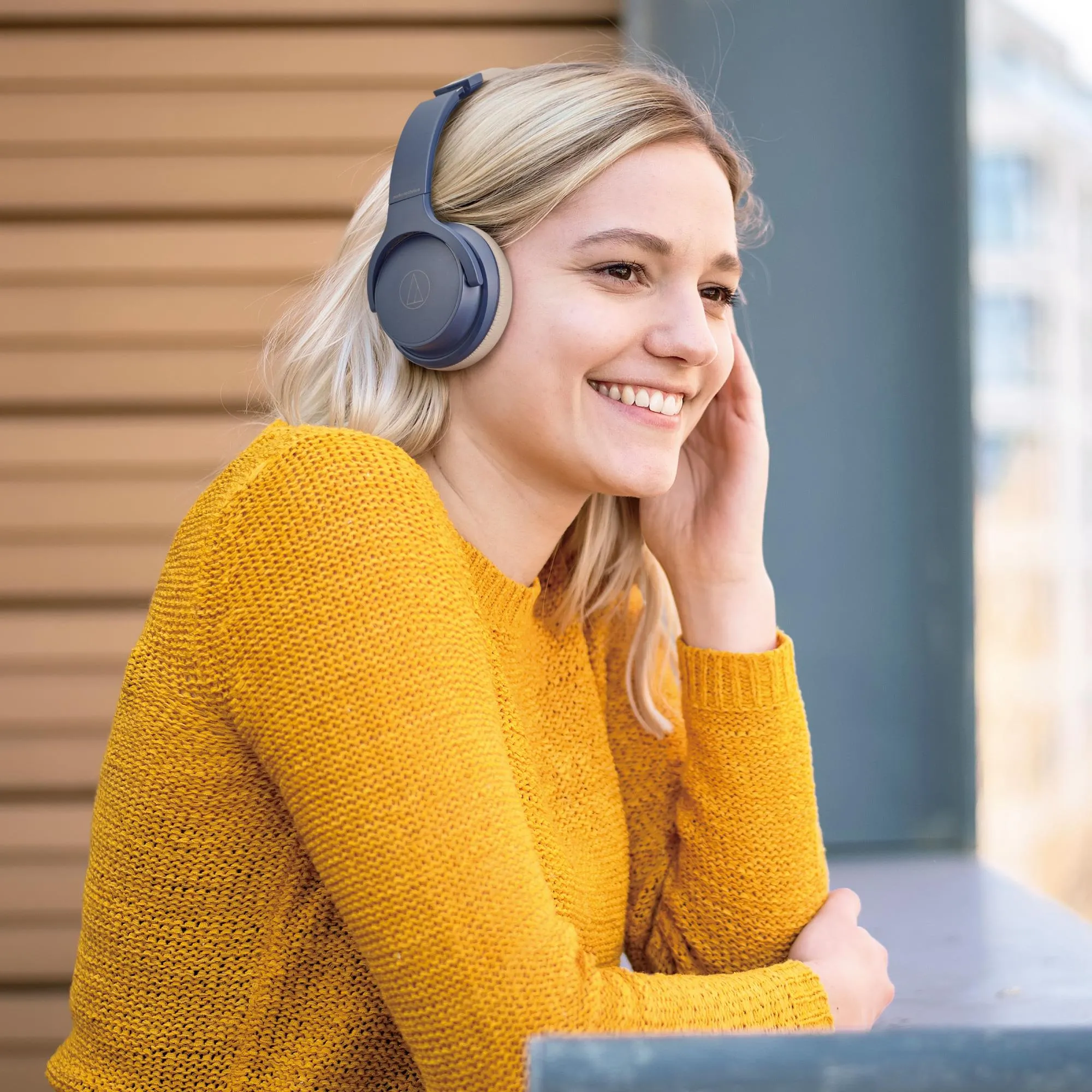 Audio-Technica ATH-S220BT Wireless On-Ear Headphones (Navy)