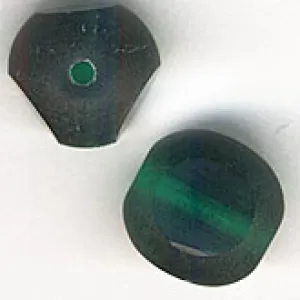 b11-gr-0919-Matte emerald green eye beads. 10mm. Pkg of 4