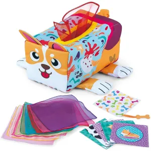 Baby Tissue Box Toy, Montessori Sensory Baby Toys for Babies 6 to 12 Months, Soft Educational Tissue Box with Crinkle Cards Colorful Scarves Early Learning 1 Year Old Boys Girls