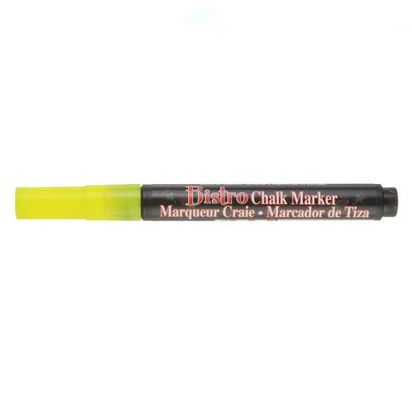 Bistro Chalk Marker 3mm Extra Fine Tip - Fluorescent Yellow