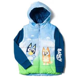 Bluey Zip Up Vest 2fer Jacket