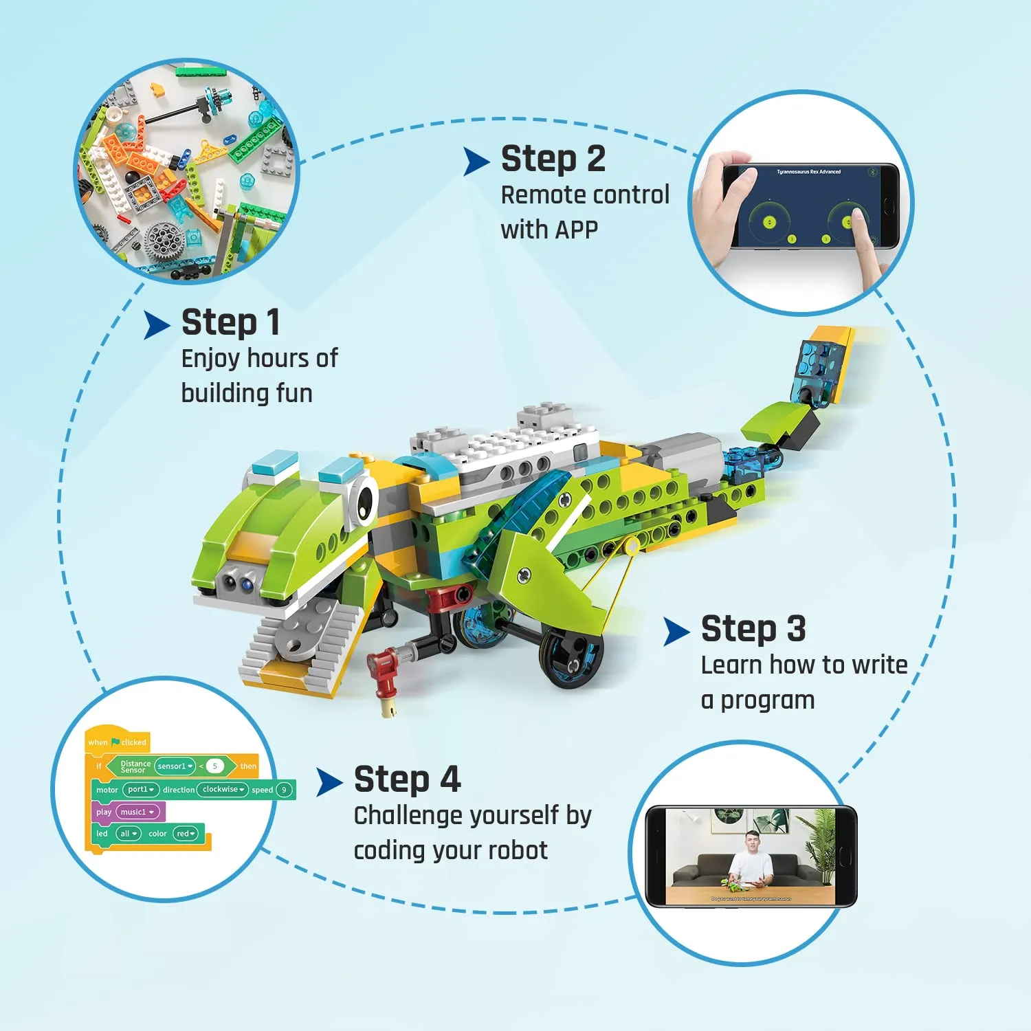 BotCraft Innovator: 200  Engaging Educational Robots in 1 Interactive App-Controlled Kit with 47 Video Tutorials