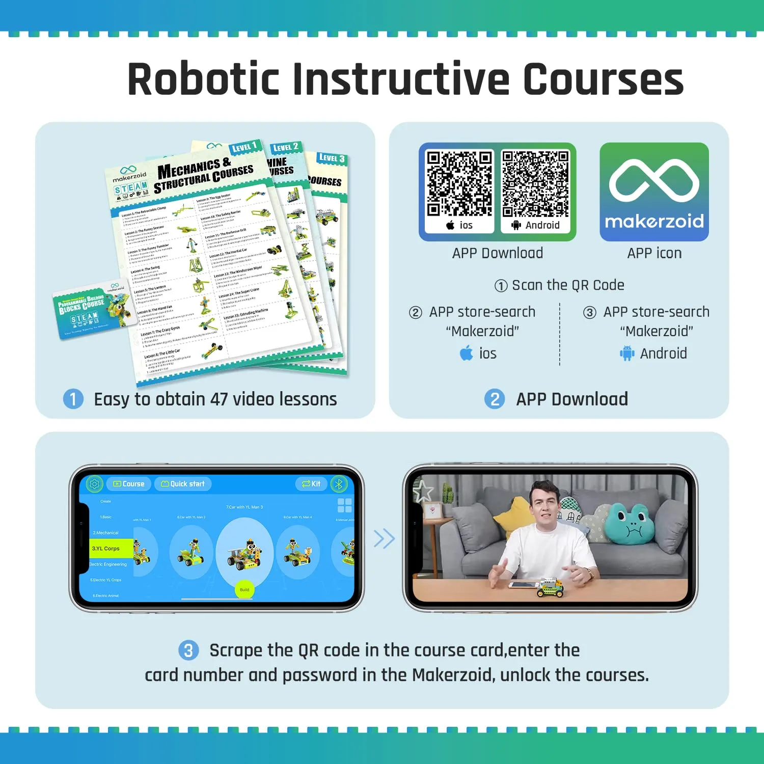 BotCraft Innovator: 200  Engaging Educational Robots in 1 Interactive App-Controlled Kit with 47 Video Tutorials