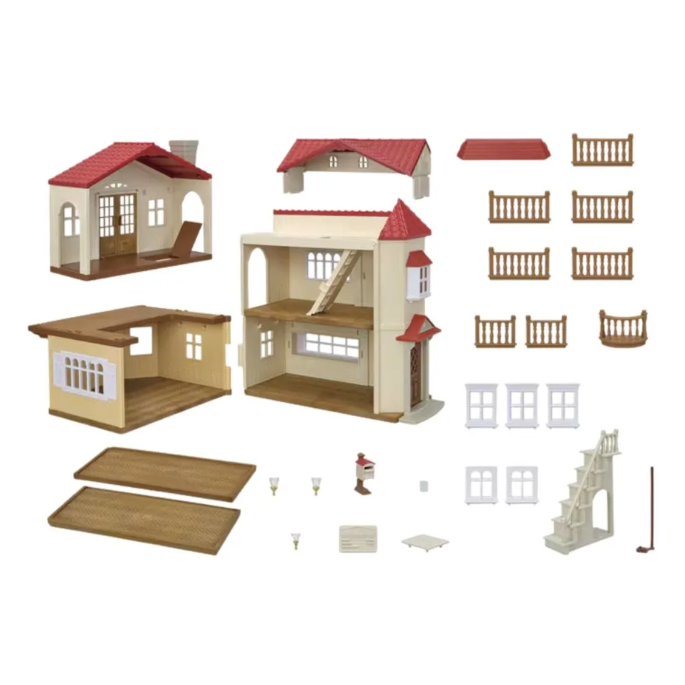 Calico Critters Red Roof Country Home- Secret Attic Playroom Gift Set