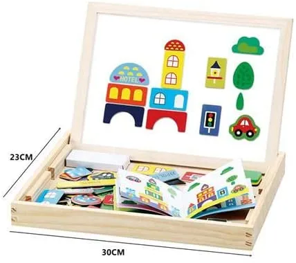 City magnetic puzzle board