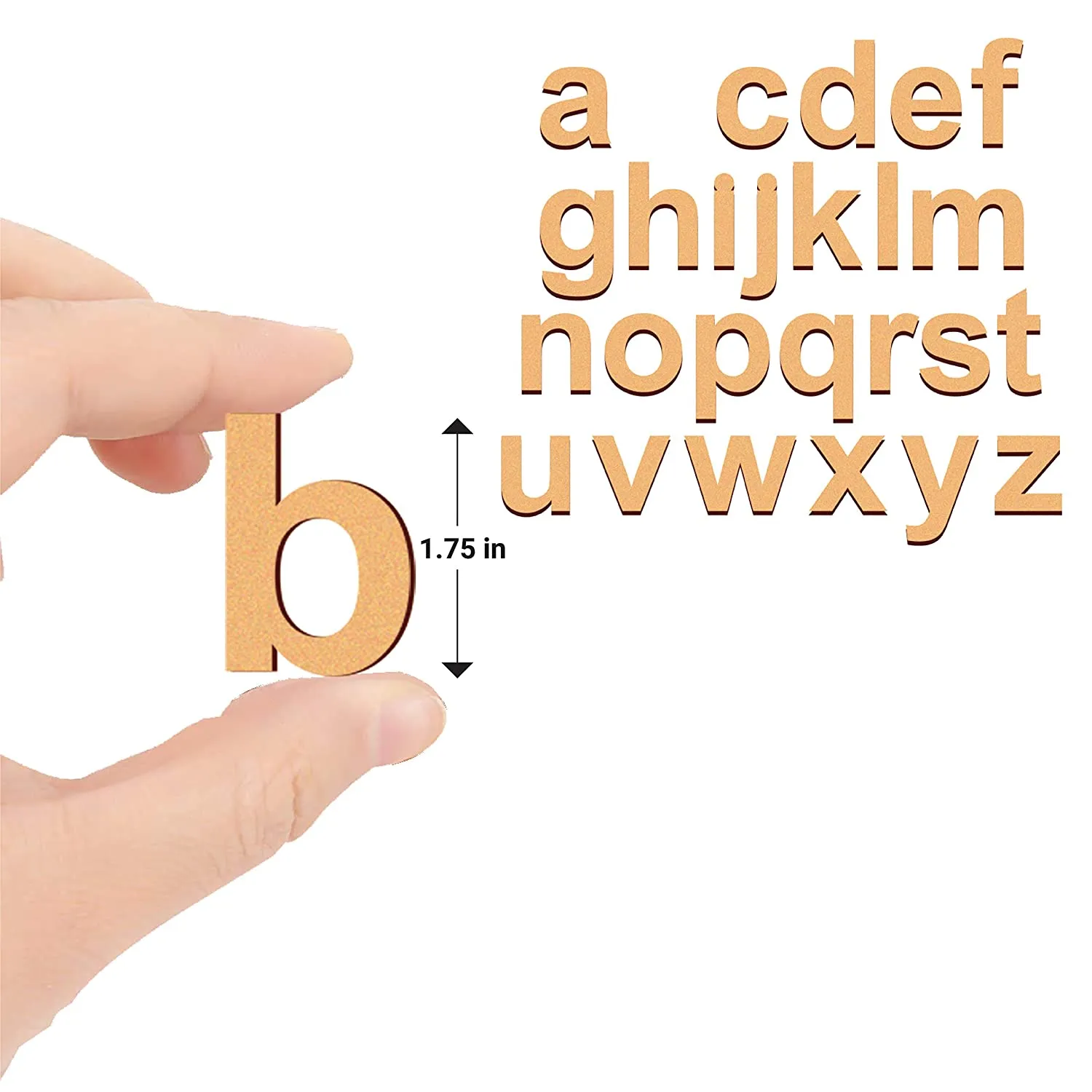 Cliths Wooden 1 Set of Upper Case & Lower Case English Alphabets with 2 Set of 0-9 Numbers, Total (82 Pcs) Alphabet Cutouts