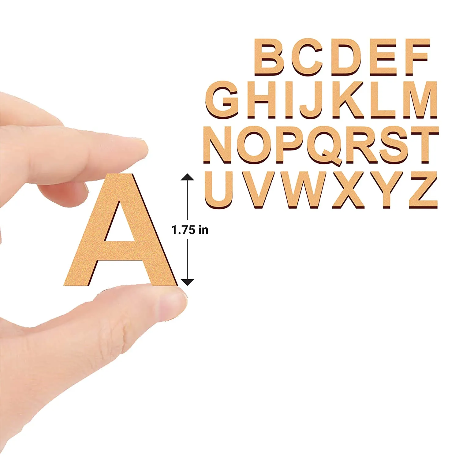Cliths Wooden 1 Set of Upper Case & Lower Case English Alphabets with 2 Set of 0-9 Numbers, Total (82 Pcs) Alphabet Cutouts