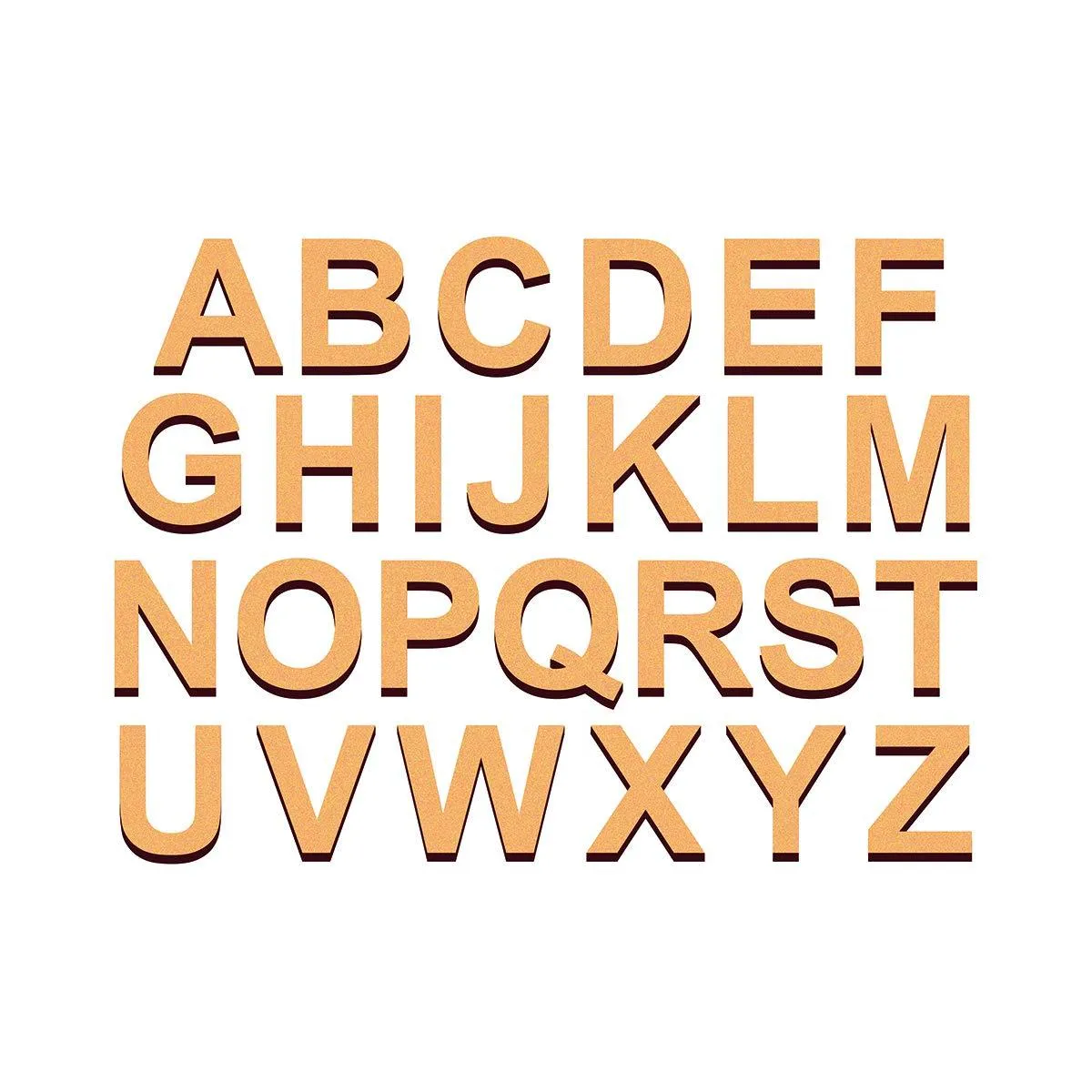 Cliths Wooden 1 Set of Upper Case & Lower Case English Alphabets with 2 Set of 0-9 Numbers, Total (82 Pcs) Alphabet Cutouts