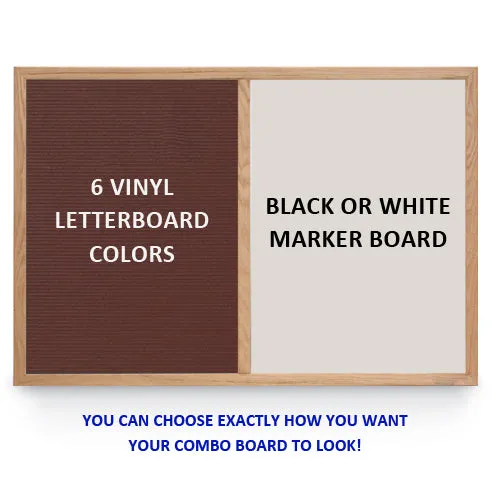 Combo Board 24x48 (Wooden Framed) Marker Board & Letter Board