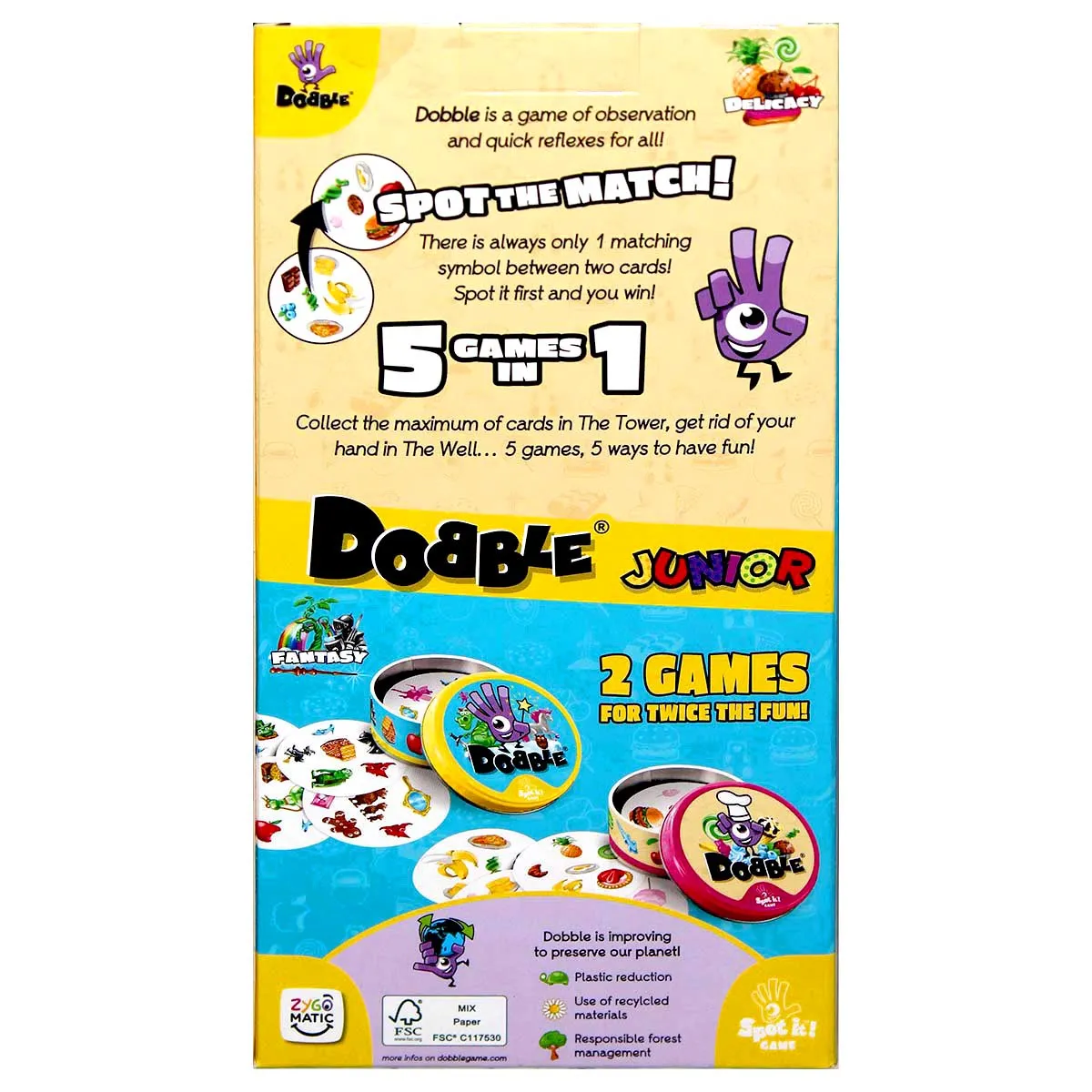 Dobble Junior Card Game Double Pack