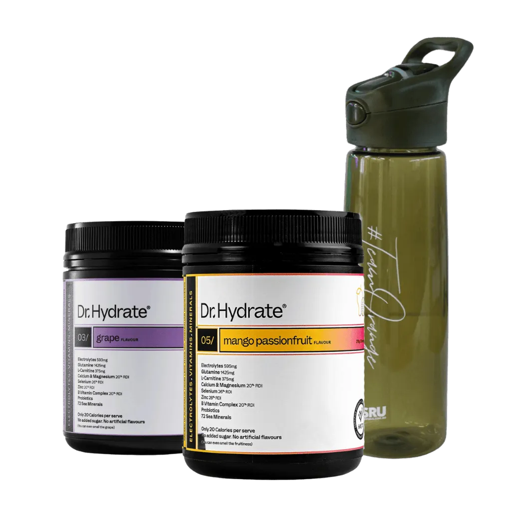Dr. Hydrate Twin Pack   Free 700ml Bottle