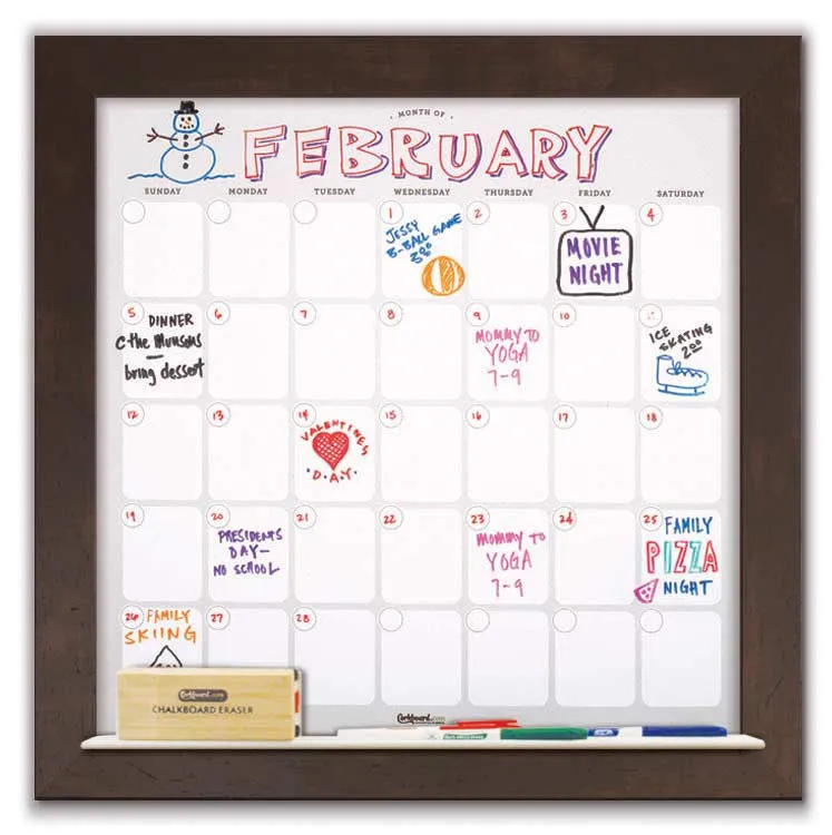 Dry Erase Calendar 22" x 22"