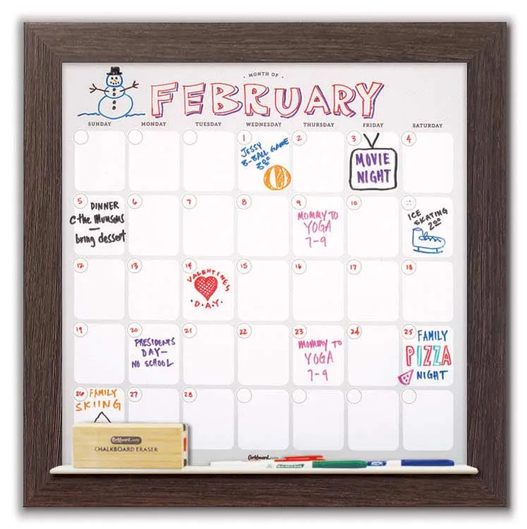 Dry Erase Calendar 22" x 22"
