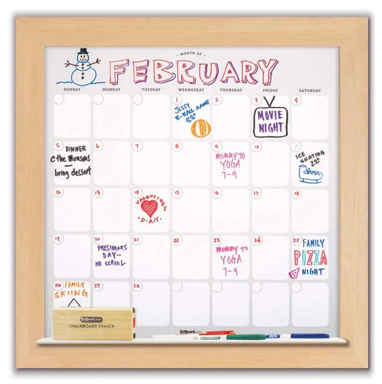 Dry Erase Calendar 22" x 22"