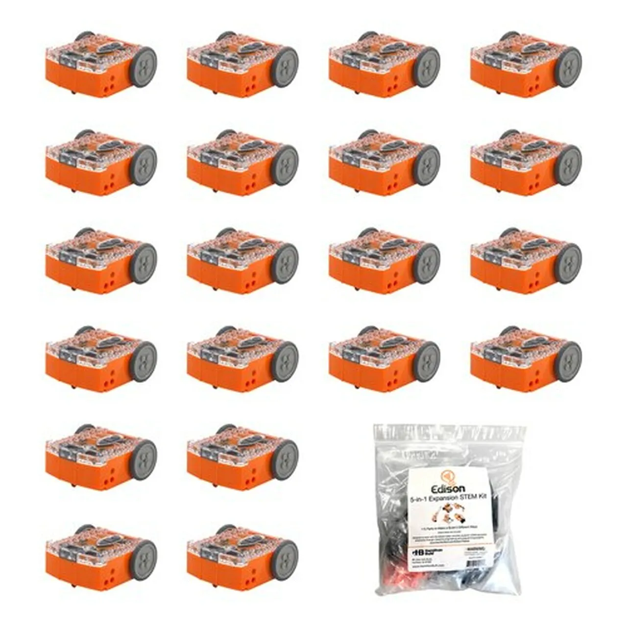 Edison Educational Robot Kit – Set of 20 Edisons Plus an Edison Expansion Kit for STEAM Education - Robotics and Coding