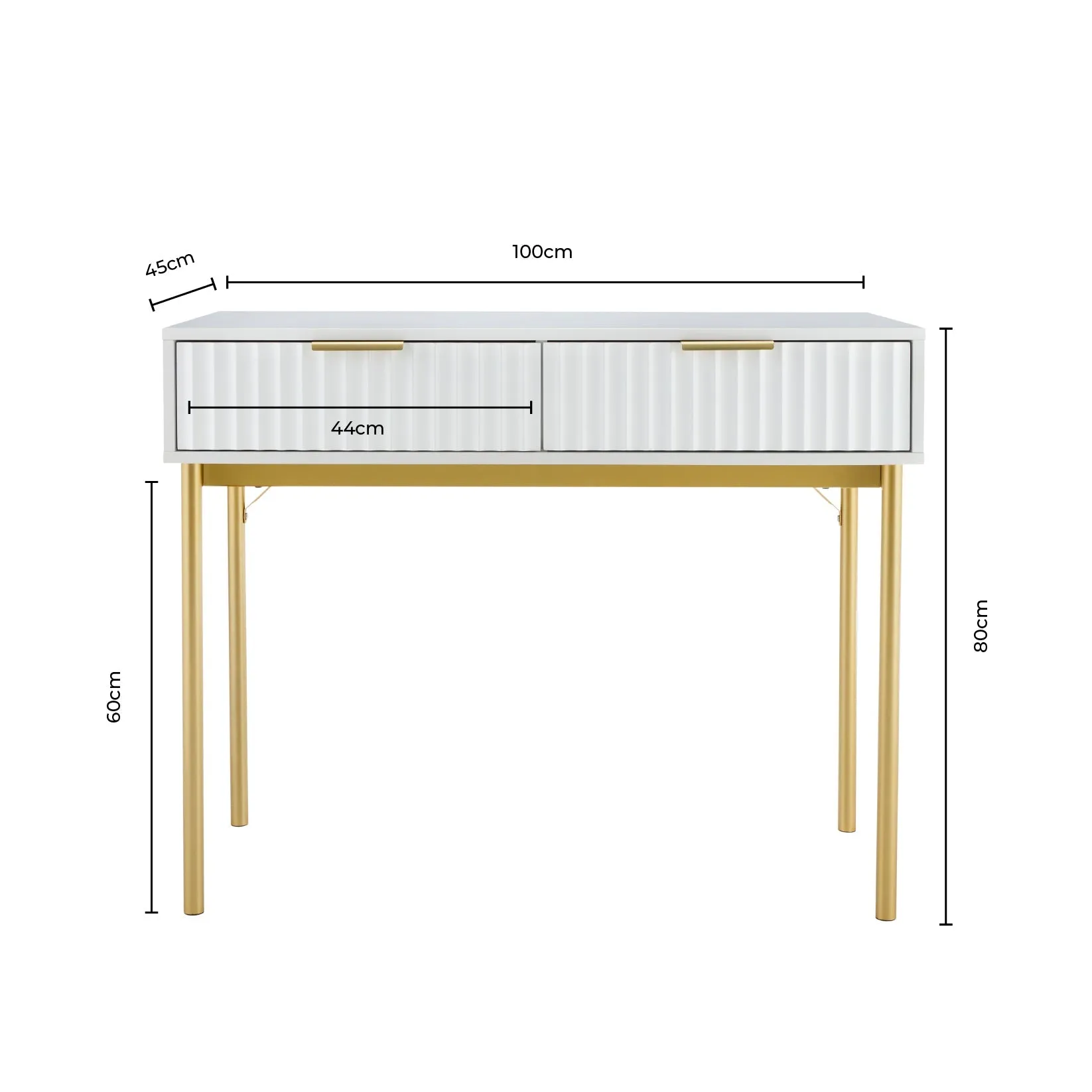 Evie Dressing Table Console - White
