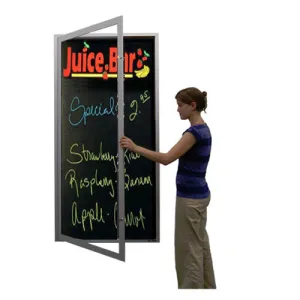 Extra Large Indoor Dry Erase Black Marker Board SwingCases | Black Board Magnetic Porcelain on Steel Surface