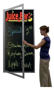 Extra Large Indoor Dry Erase Black Marker Board SwingCases | Black Board Magnetic Porcelain on Steel Surface