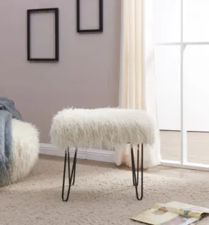 Faux Sheepskin Dressing Table Stool