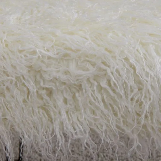 Faux Sheepskin Dressing Table Stool