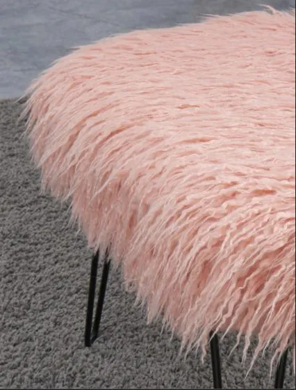 Faux Sheepskin Dressing Table Stool