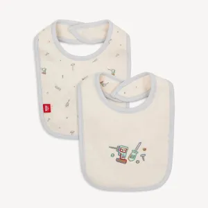 Fix it friends organic cotton stay dry infant reversible bib