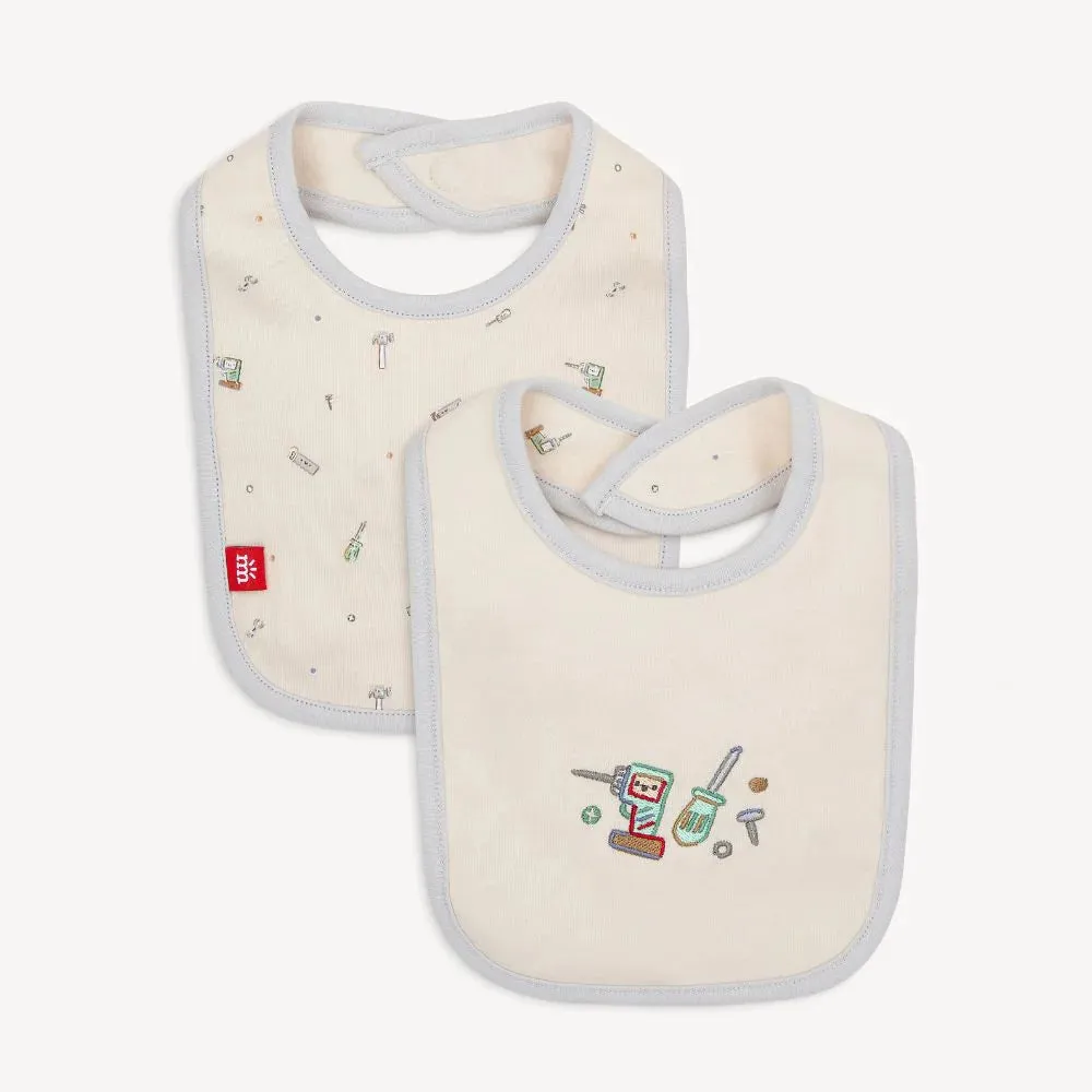 Fix it friends organic cotton stay dry infant reversible bib