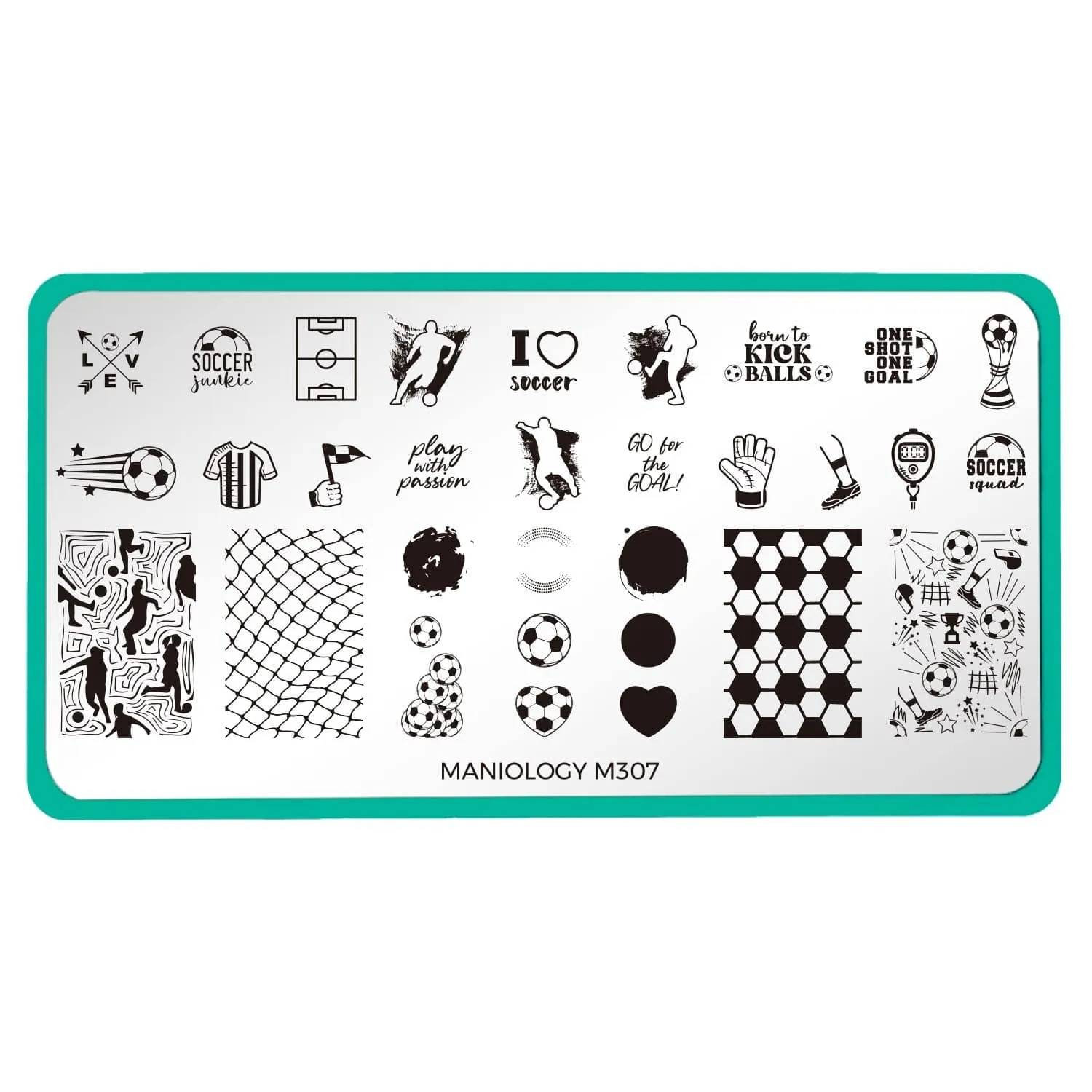 Game On: Goal Getter (M307) - Nail Stamping Plate