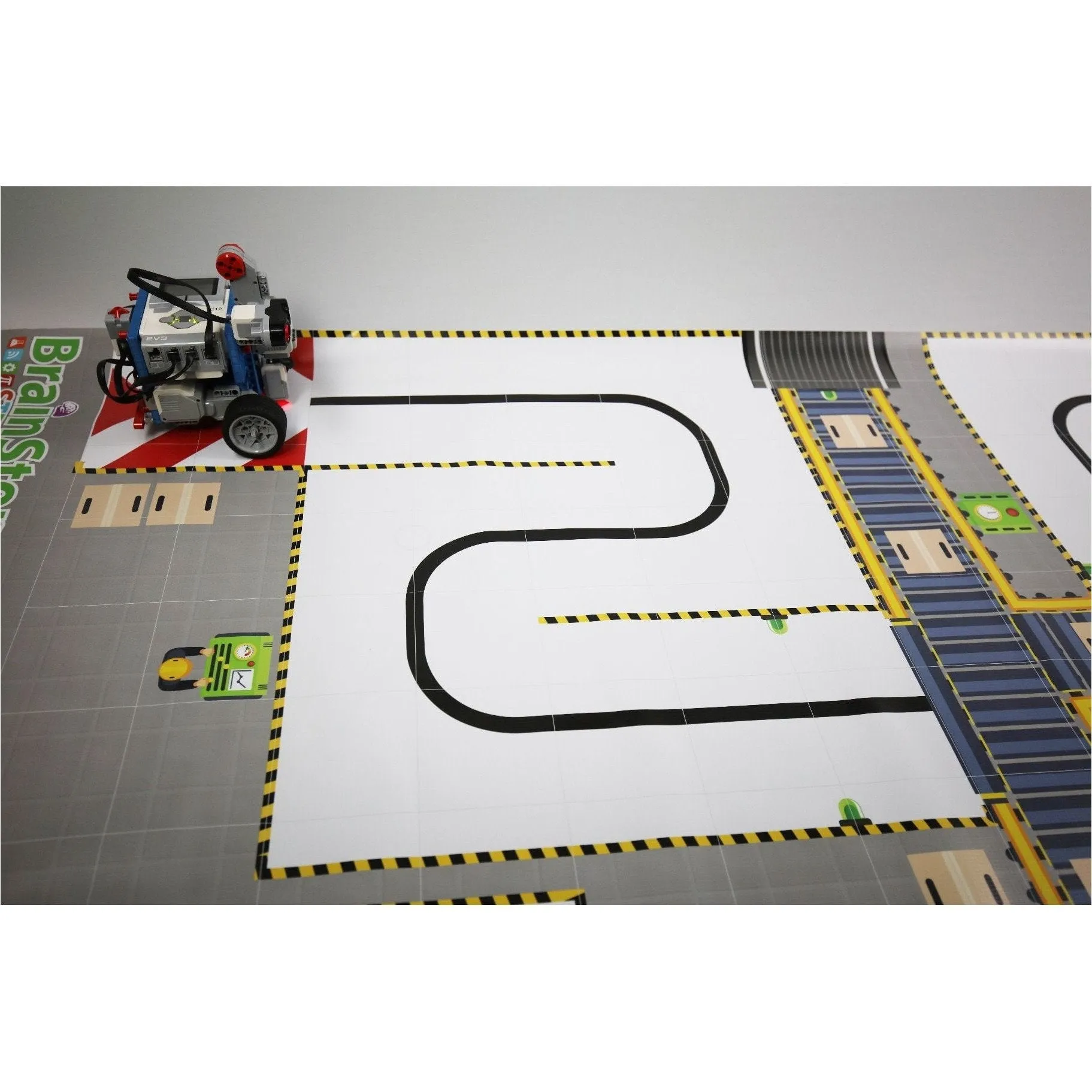 Geyer BrainStorm STEM Education Robotics Activity Mat: Advanced Robot Factory, 80" x 44.75"