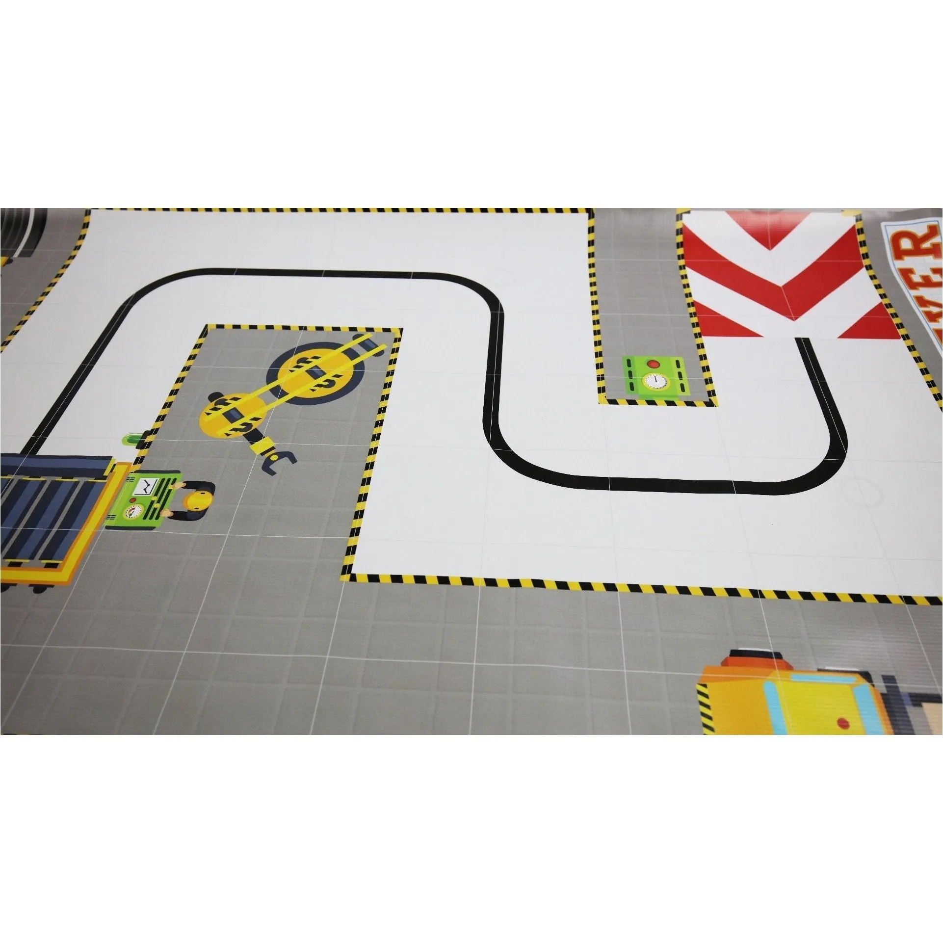 Geyer BrainStorm STEM Education Robotics Activity Mat: Advanced Robot Factory, 80" x 44.75"