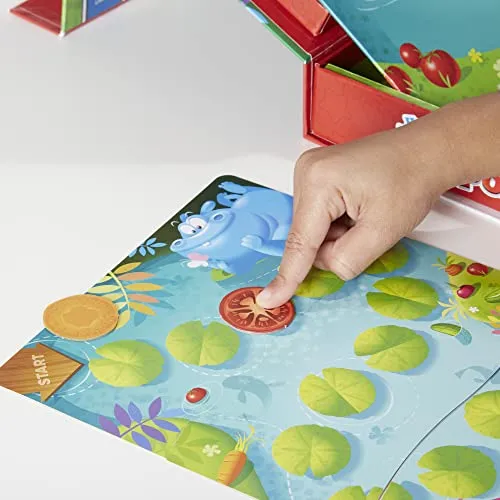 Hasbro Gaming Hungry Hungry Hippos Junior Board Game, Preschool Games Ages 3 , Kids Board Games for 2-4 Players, Kids Games, Counting & Number Game