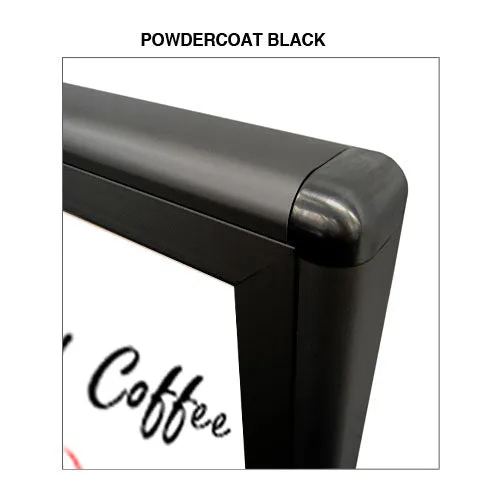 Indoor Enclosed Dry Erase White Marker Boards with Rounded Corners (Multiple Doors)