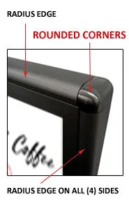 Indoor Enclosed Dry Erase White Marker Boards with Rounded Corners (Multiple Doors)